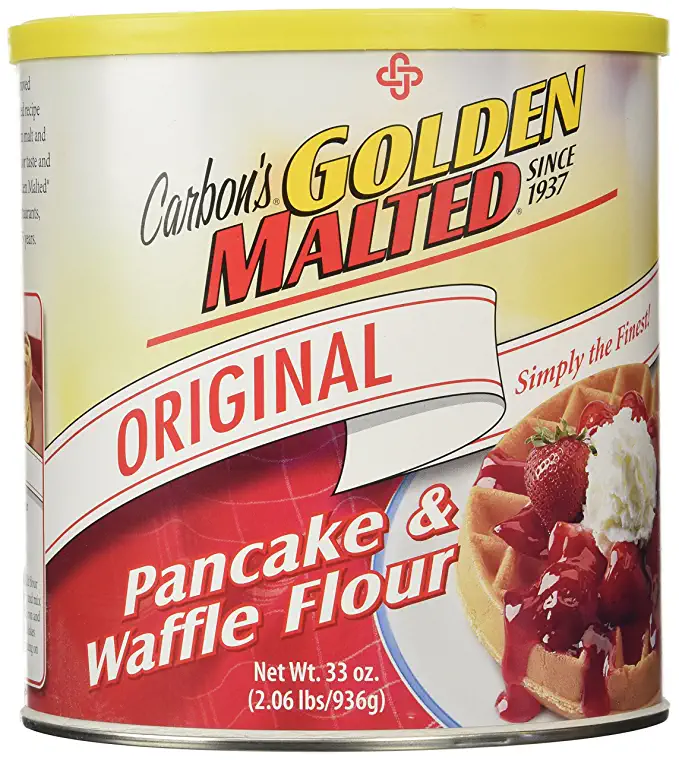  Golden Malted Waffle and Pancake Flour, Original, 33-Ounce Can  - 816234001009