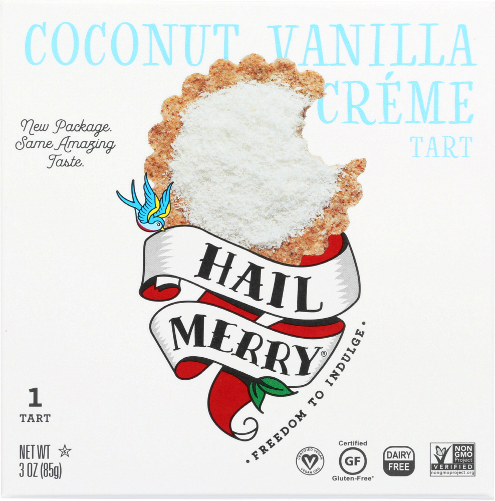 HAIL MERRY: Coconut Vanilla Cream Miracle Tart, 3 oz - 0816247010142