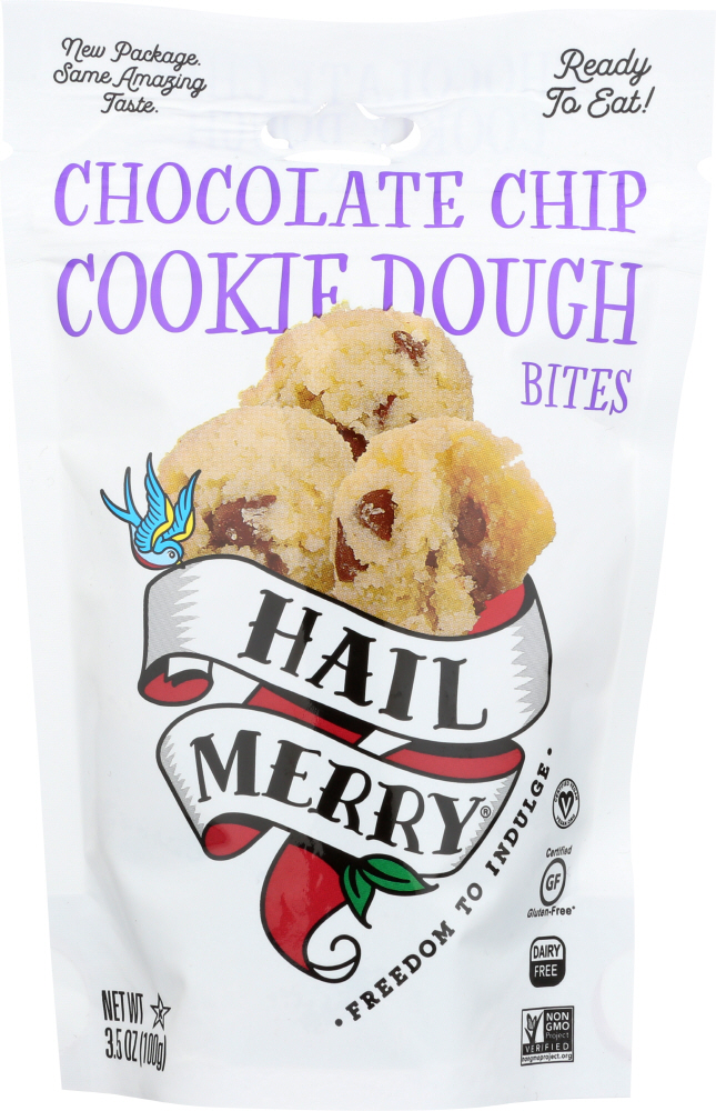 HAIL MERRY: Chocolate Chip Cookie Dough Bites, 3.5 oz - 0816247010678
