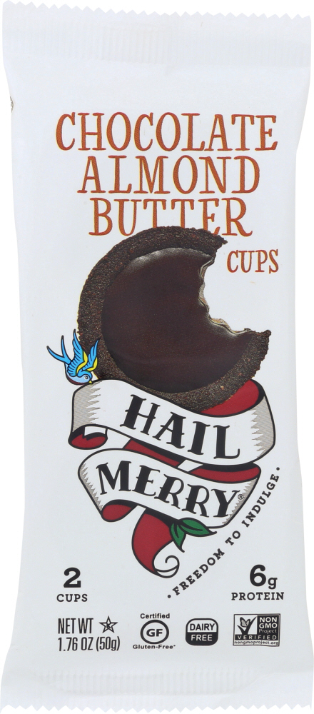 HAIL MERRY: Chocolate Almond Butter Mini Tarts, 1.76 oz - 0816247011453