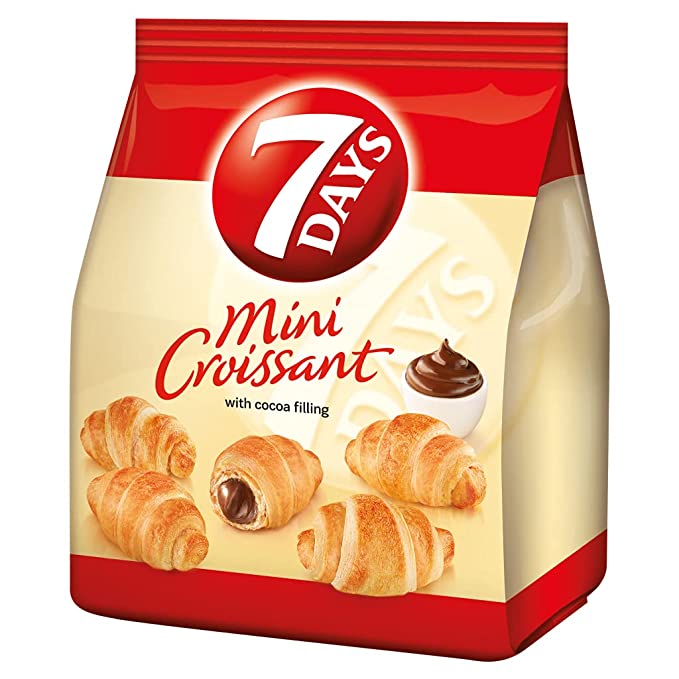  7Days Mini Croissant Chocolate Filling, Single Bag, by 7 Days  - 816374020175