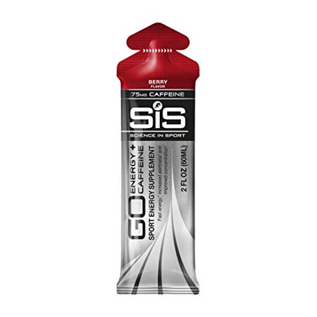 Science in Sport Energy Gel Pack SIS Energy Gel + Caffeine 22g Fast Acting Carbs Performance & Endurance Gels Berry Flavor - 2 Ounce (6 Count) - 816435020106