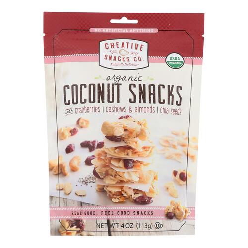 Creative Snacks - Bag - Coconut - Cranberry Nut - Case Of 12 - 4 Oz - 0816512011386