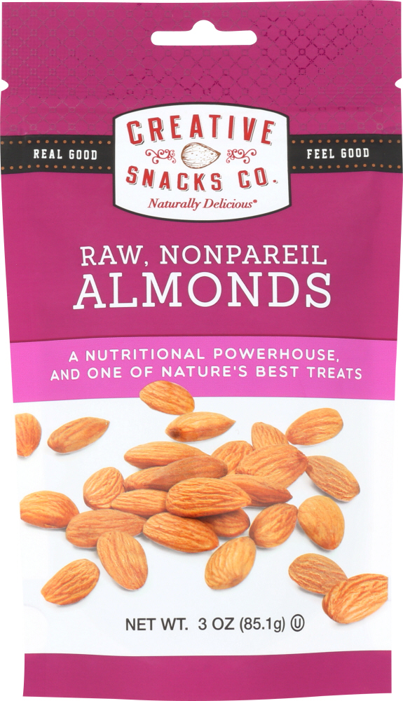 Creative Snacks Co., Naturally Delicious, Raw, Nonpareil Almonds - 816512012079