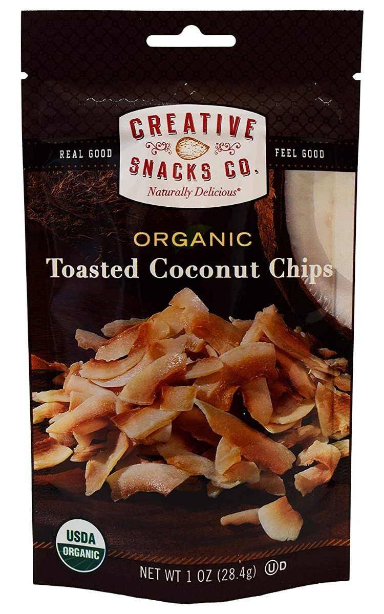 CREATIVE SNACK: Organic Toasted Coconut Chips, 1 oz - 0816512015360