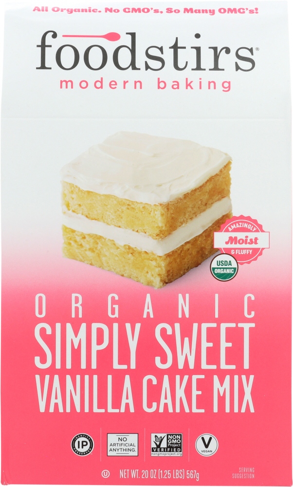 FOODSTIRS: Baking Mix Vanilla Cake, 20 oz - 0816524020031