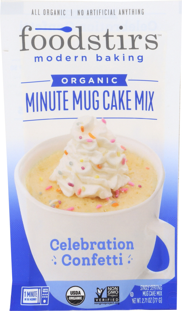 FOODSTIRS: Mix Mug Cake CELB CONFTTI, 2.54 oz - 0816524020925