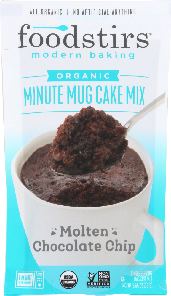 FOODSTIRS: Mix Mug Cake Chocolate Molten, 2.65 oz - 0816524020932