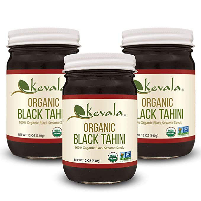  Kevala Organic Black Sesame Tahini, 12 Oz, 3 Pack  - 816536016541