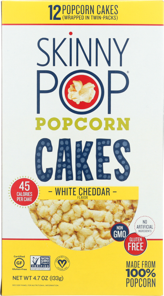 SKINNY POP: Popcorn Cake LG 3 Cheese, 4.7 oz - 0816925020029