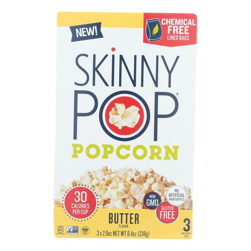 Skinnypop Popcorn - Popcorn Micro Butter 3pk - Case Of 12 - 3/2.8 Oz - 0816925021187