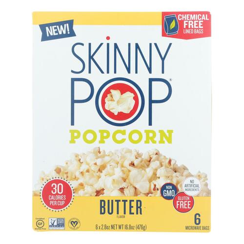 Skinnypop Popcorn - Popcorn Micro Butter - Case Of 6 - 6/2.8 Oz - 0816925021217