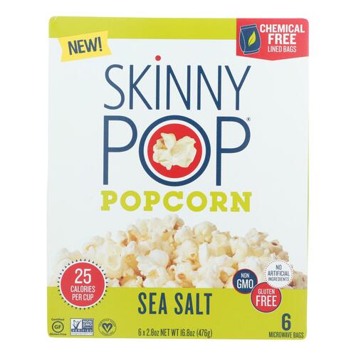 Skinnypop Popcorn - Popcorn Mirco Sea Salt - Case Of 6 - 6/2.8 Oz - 0816925021224