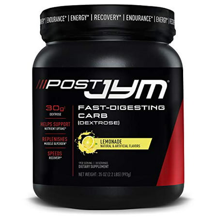 JYM Supplement Science Post JYM Fast-Digesting Carb - Post-Workout Recovery Pure Dextrose | | 30 Servings Lemonade 2.2 lb 35 Oz - 817047020089