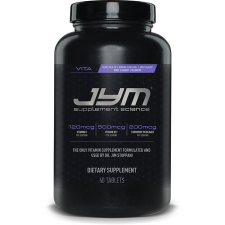 Vita JYM Sports Multivitamin & Mineral Support, Vitamin A, C, B6, B12, E, K, Boron, Biotin, Potassium | JYM Supplement Science | 60 Tablets (B01HGR02IO) - 817047020232