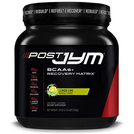Post JYM Active Matrix - Post-Workout with BCAA's, Glutamine, Creatine HCL, Beta-Alanine, and More | JYM Supplement Science | Natural Lemon Lime Flavor, 30 Servings,1.25 Pound (B01LXZSSKN) - 817047020270