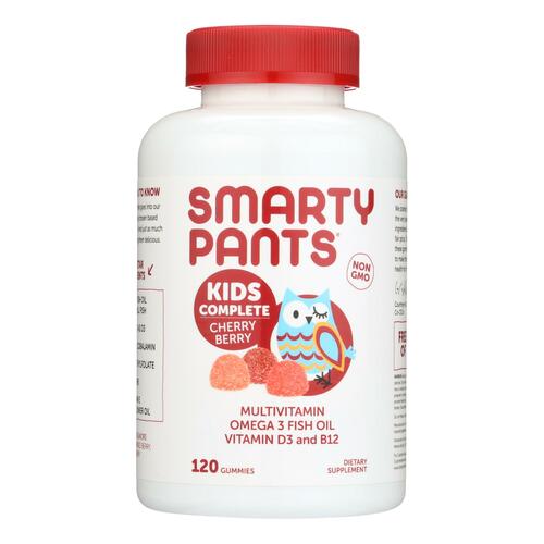 Smartypants Gummy Vitamin - Kids Complete - Cherry - 120 Count - 0817053020561