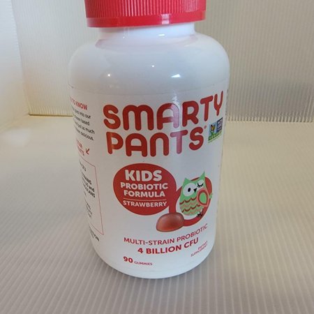 SmartyPants Kids Probiotic Formula Daily Gummy Vitamins 4 Bil CFU Strawberry 90 Count (90 Day Supply) Kids Probiotic Formula - Strawberry - 817053021094