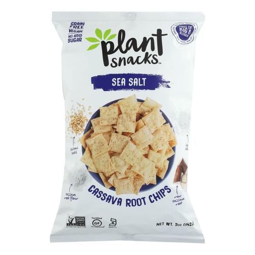 Cassava Crunch Plant Snacks, Sea Salt - Case Of 12 - 5 Oz - sea