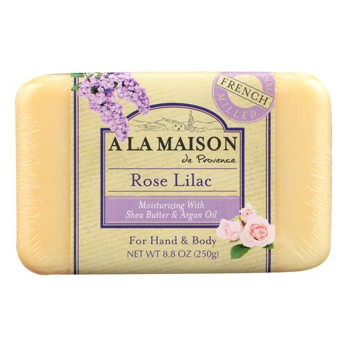 A LA MAISON: Rose Lilac Bar Soap, 8.8 oz - 0817252010905