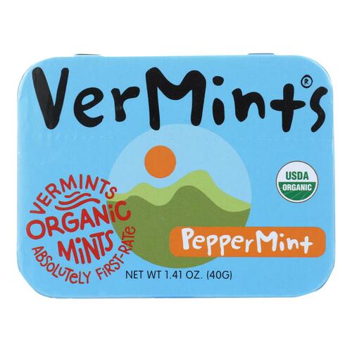 VERMINTS: All Natural Breath Mint Peppermint, 1.41 oz - 0817335042120