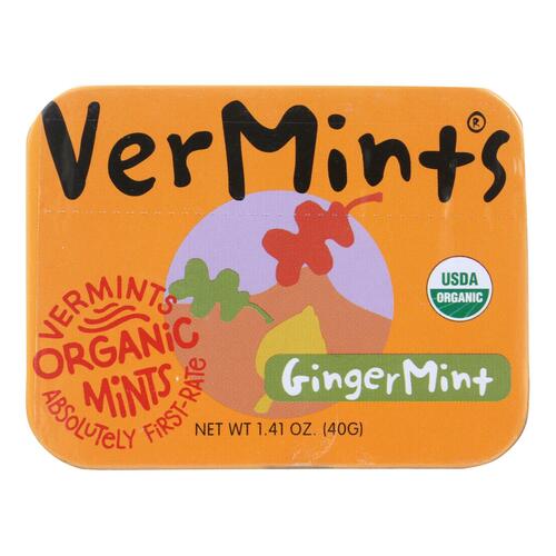 VERMINTS: All Natural Breath Mint Gingermint, 1.41 oz - 0817335042144