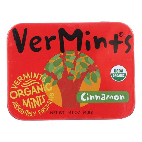 VERMINTS: All Natural Breath Mints Cinnamint, 1.41 oz - 0817335042175