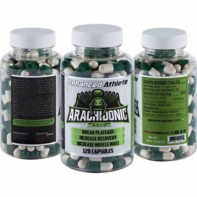 Enhanced Athlete Arachidonic Acid - Muscle and Strength Booster - Preserve Muscle and Boost Protein Synthesis - 350mg x 120 Capsules - 817558022039