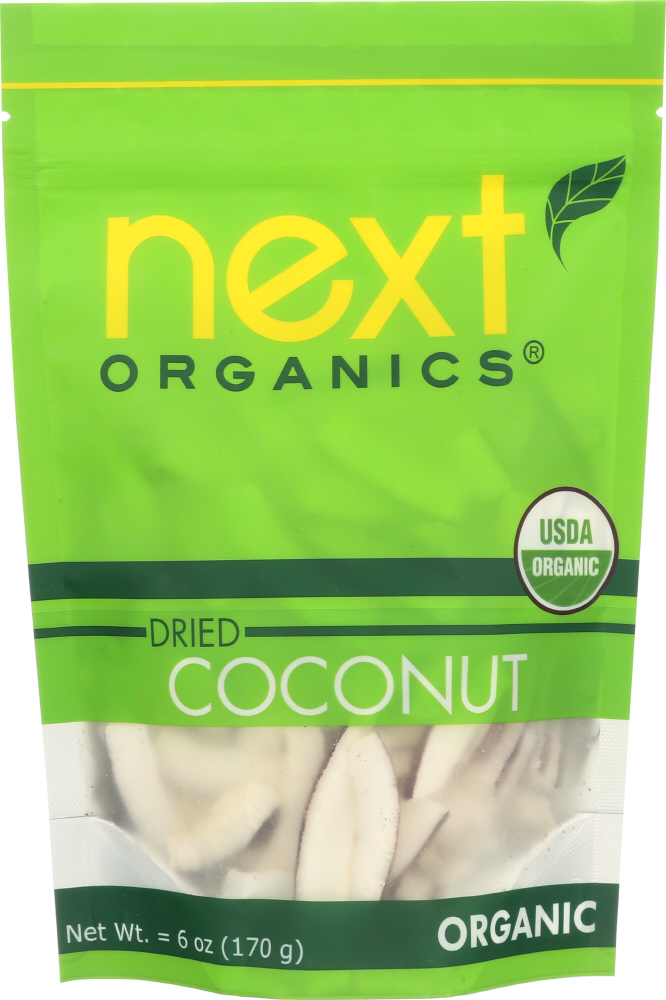 NEXT ORGANICS: Coconut Dried Organic, 6 oz - 0817582000973