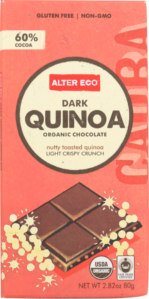 Deep Dark Quinoa Crunch Organic Chocolate, Deep Dark Quinoa Crunch - 817670010105