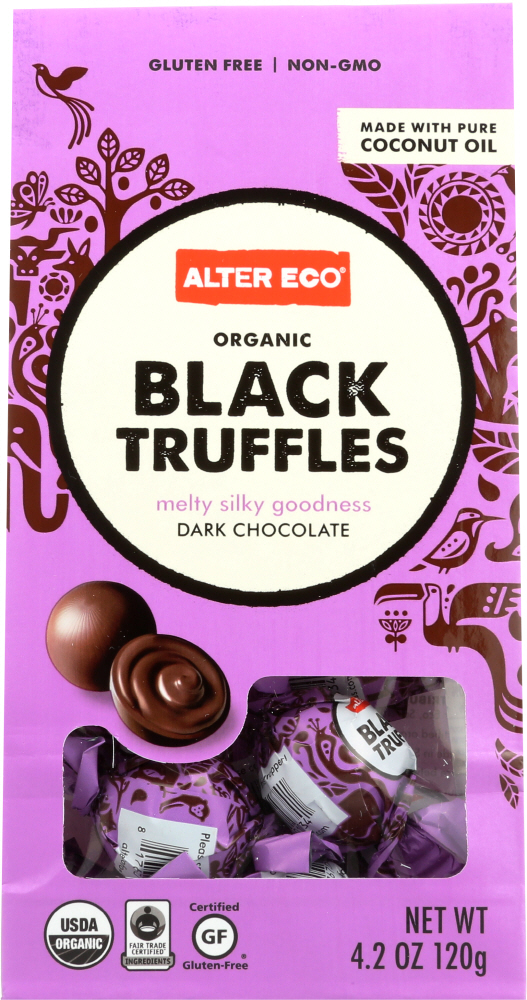 ALTER ECO: Organic Black Truffles Dark Chocolate, 4.2 oz - 0817670010327