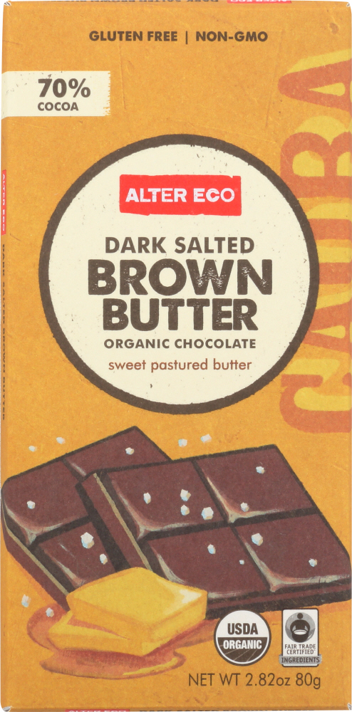 Alter Eco, Organic Chocolate, Dark Salted Brown Butter - alter