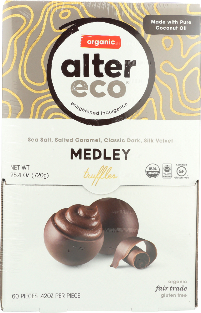 ALTER ECO: Chocolate Truffle Medley .42 oz, 60 pc - 0817670010747