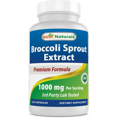 Best Naturals Broccoli Sprouts Extract 1000 mg 120 Capsules - 817716013831