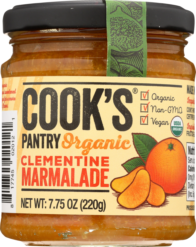 COOKS PANTRY: Organic Clementine Marmalade, 7.75 oz - 0817745020121