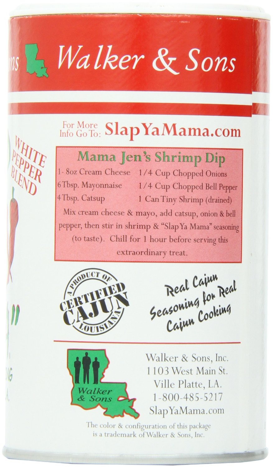 SLAP YA MAMA: Cajun Seasoning White Pepper Blend, 8 oz - 0817885000069