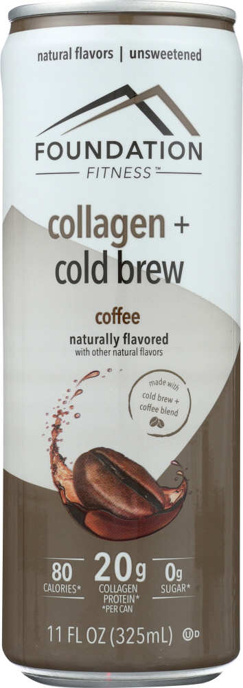 FOUNDATION FITNESS: Collagen + Cold Brew Coffee, 11 fl oz - 0817917021505