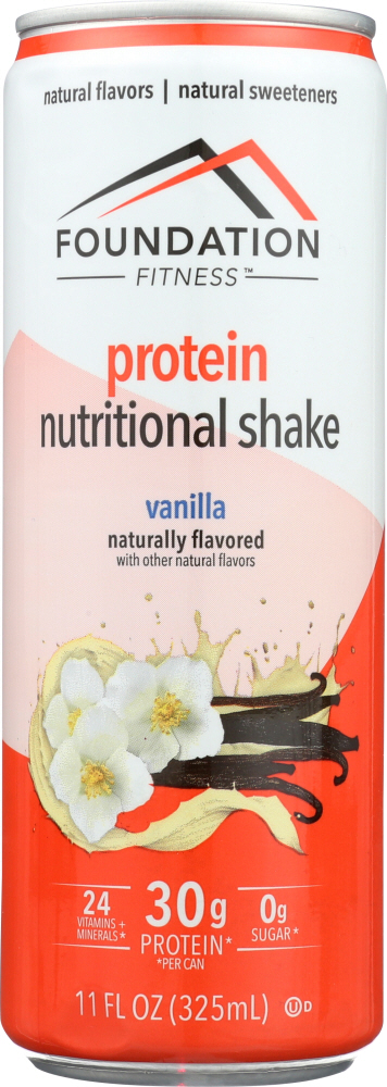 FOUNDATION FITNESS: Vanilla Protein Shake, 11 fl oz - 0817917021628