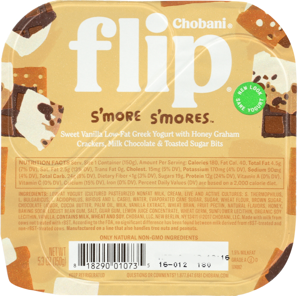 CHOBANI: Yogurt Flip Smore, 5.3 oz - 0818290010735