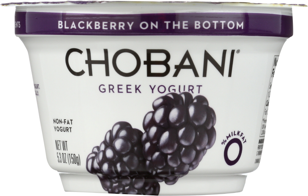 Low-Fat Greek Yogurt With Blackberry On The Bottom, Blackberry - 818290012593