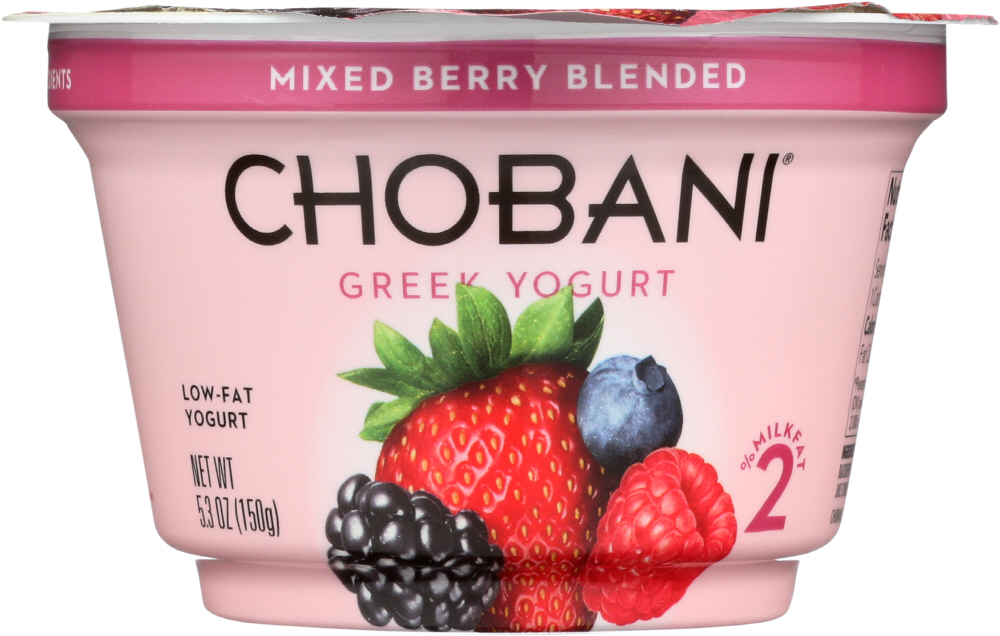Low-Fat Greek Yogurt Blended With Mixed Berry, Mixed Berry - 818290014665