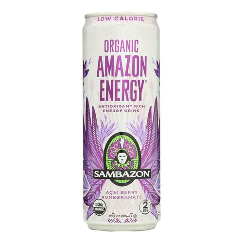 Sambazon Organic Amazon Energy Drink - Low Calorie - Case Of 12 - 12 Fl Oz - 818411000713