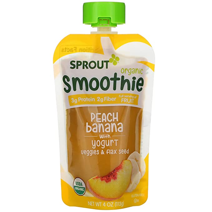 Peach Banana With Yogurt Veggies & Flax Seed Smoothie, Peach Banana - 818512014220