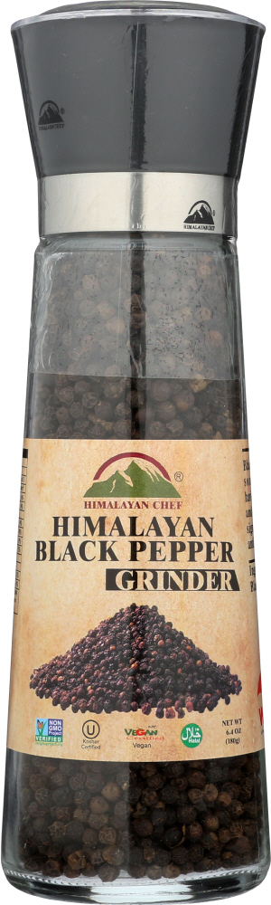 Himalayan Black Pepper Grinder - 818581010895