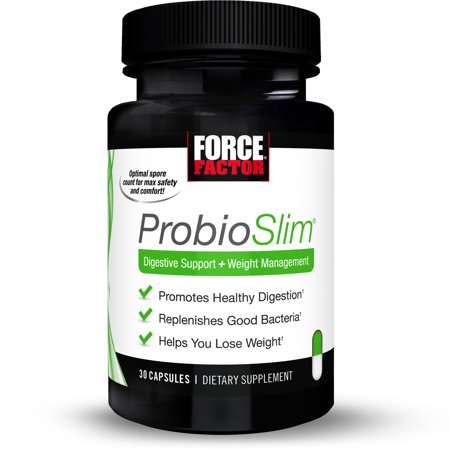 Force Factor ProbioSlim Probiotic Supplement for Weight Loss, Digestive Health Support with LactoSpore, EGCG, Green Tea Extract, Prebiotic Fruit Extracts, 30 Ct. - 818594014415