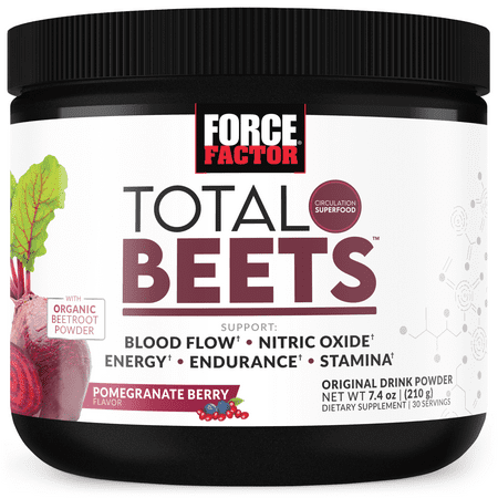 Force Factor Total Beets Beetroot Powder Supplement with Betaine Nitrate 30 Servings - 818594015467