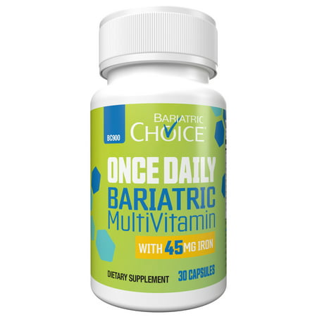 Bariatric Choice Once Daily Bariatric MultiVitamin with 45mg Iron (30ct) - 818609015598