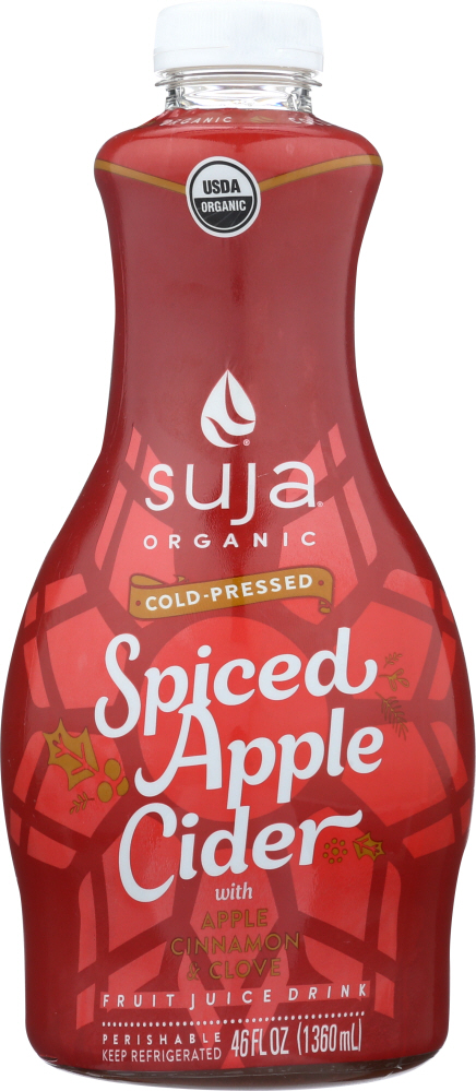 SUJA: Spiced Apple Cider Fruit Juice Drink, 46 fl oz - 0818617021307