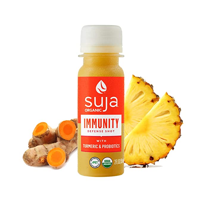  Suja Organic Immunity Defense Shot (60 Pack) with Turmeric and Ginger | Immunity Boost & Support | Functional Shots | Cold-Pressed Juice with Live Probiotics | Plant-Based & Gluten-Free  - 818617023790