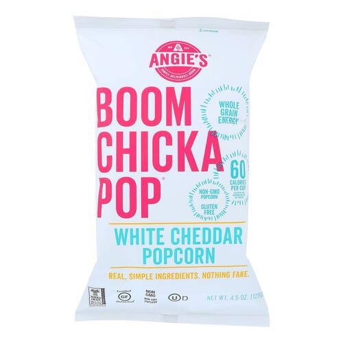 Angie's Kettle Corn Boom Chicka Pop White Cheddar Popcorn - Case Of 12 - 4.5 Oz. - 818780011471
